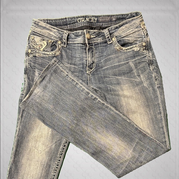 Grace in LA Denim - VGUC Grace In LA Boot Cut Jeans Size 31 Inseam 30.5 Rise 8 Inches